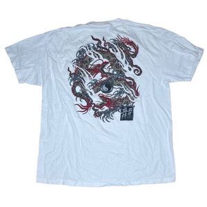 Y2K T&C Surf Dragons Chinese Art T Shirt XL